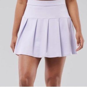 Lilac Hollister Ultra High-Rise Pleated Knit Mini Skirt